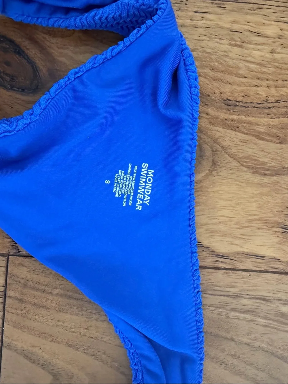Monday Swimwear Cobalt Blue Textured Underwire Bikini